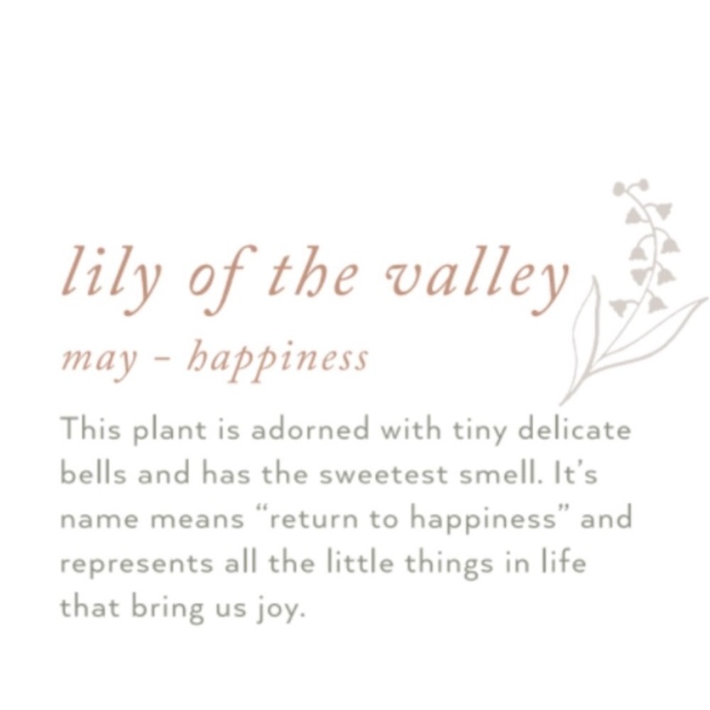 NEW May Lily of the Valley Birth Flower Necklace - Picture 6 of 14
